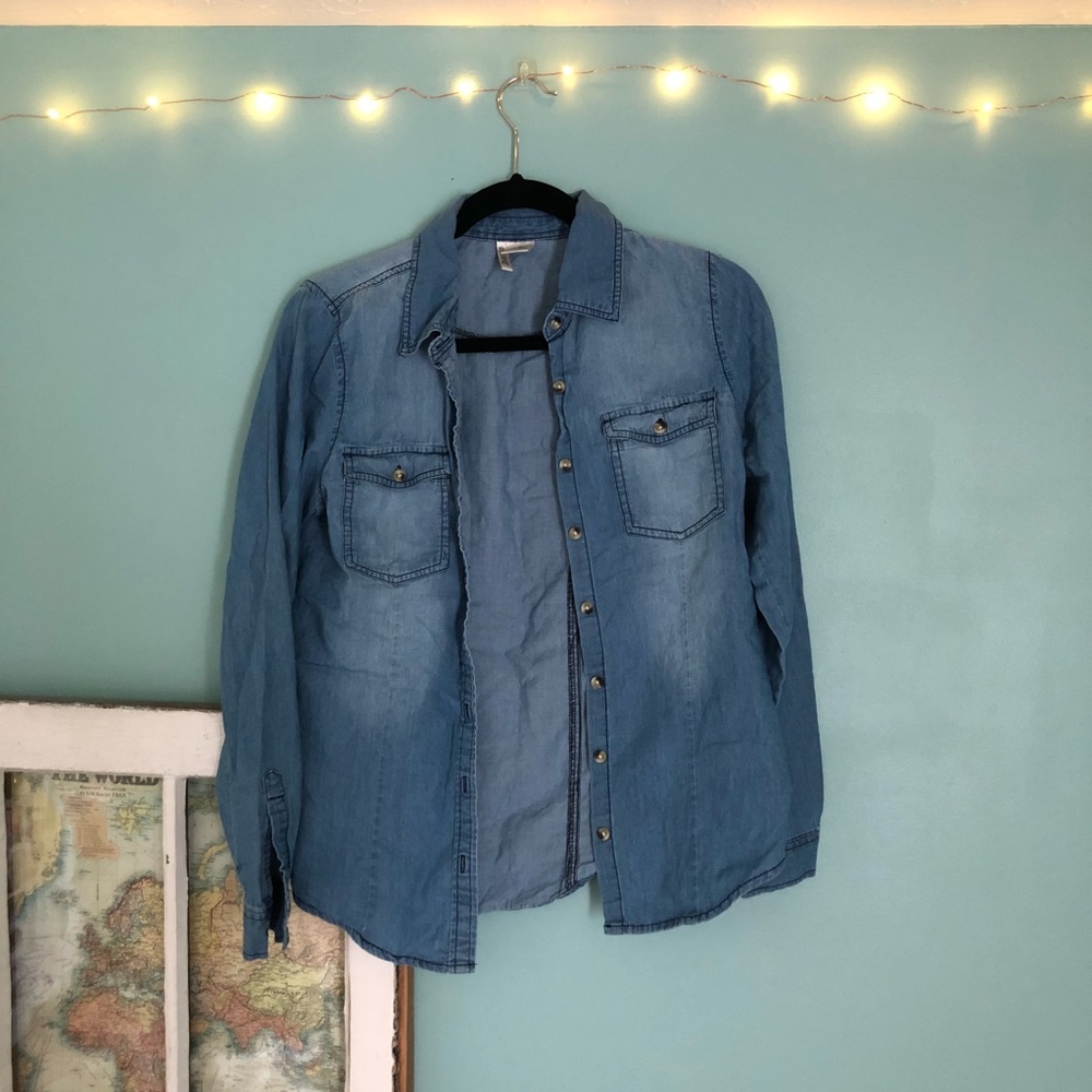 Chambray women’s button down from Wet Seal